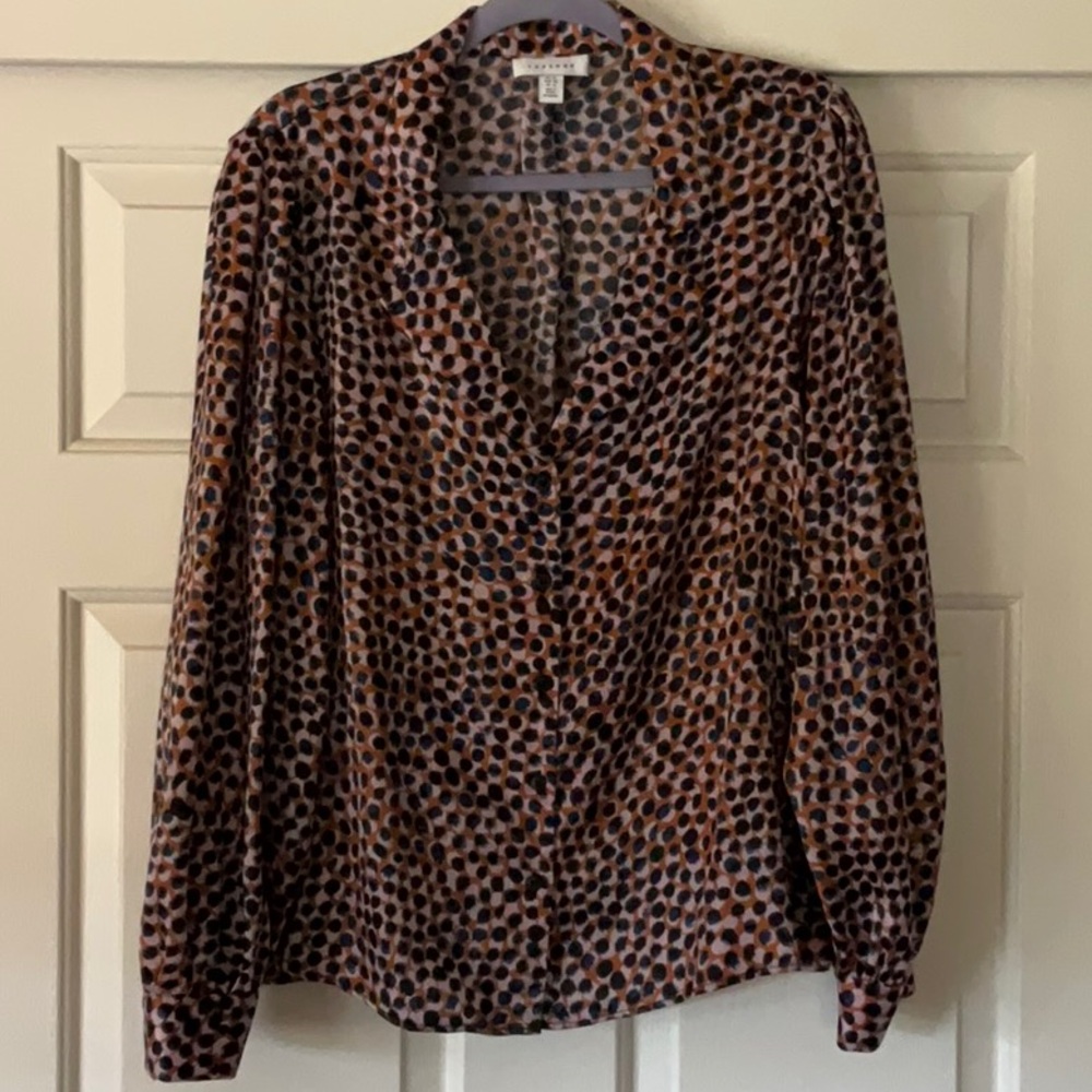 NORDSTROM TOPSHOP SIZE 12 BUT FITS LIKE 14/16 BLOUSE NWOT